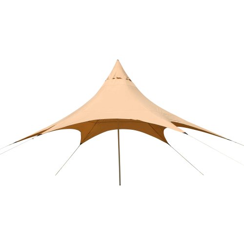 10T Captiva 6 – Schirm-Sonnendach 31m² Hexagon mit Aufstellstange wasserabweisend 90% UV-Schutz - 10