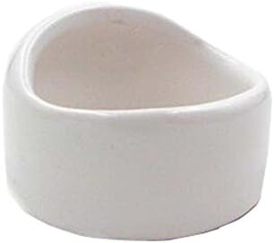 Fayear Ceramic Hamster Bowl No Spill No Turnover Food Water Dish for Guinea Pig Rodent Gerbil Cavy Small Animals (White)