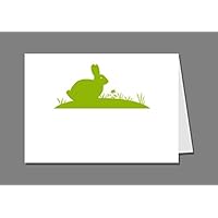 8x Tischkarte mit Hasen, Platzkarte, Namenskarte, Ostern