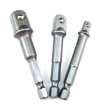 toolzone SD243 Socket Nut Driver Adaptors for Drill - Silver