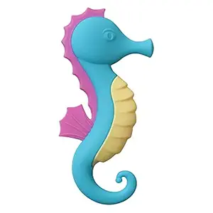 LuvLap Sea Horse Baby Teether, Teething Toy for Infants and Babies, 100% Food Grade Silicone, Multicolor