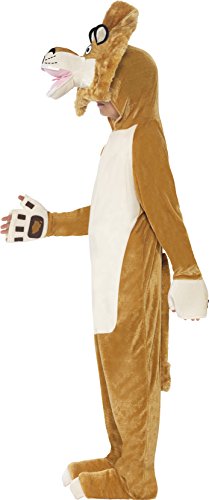 Smiffys Children's Madagascar Alex The Lion Costume, All-in-One Jumpsuit & Hood, Madagascar, Size: M, Colour: Brown, 20484
