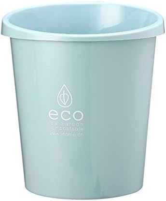 living room plastic Trash Cans wc kitchen without Cover Basket continental minimalist household Trash 23*27CM, bedroom blue