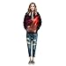Produktbild Unisex Kapuzenpullover Mumuj Paar Mode 3D Flammen Sternenhimmel Drucken Langarm Halloween Hoodies Herren Damen Festlich Bedrucken Top Bluse Party Cocktail Herbst Winter Mäntel Pulli
