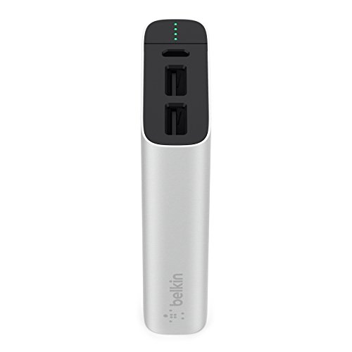 Belkin Premium MixIt Metallic Power Pack 6600 Power Bank (2 USB Anschlüsse, 6600mAh, Battery Pack für Tablets und Smartphones) silber - 2