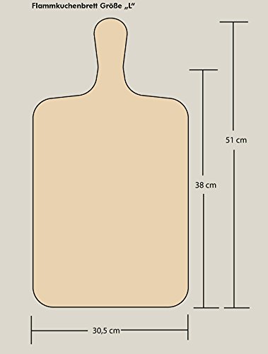 3er Set Flammkuchenbrett – formschön & praktisch Größe L - 3