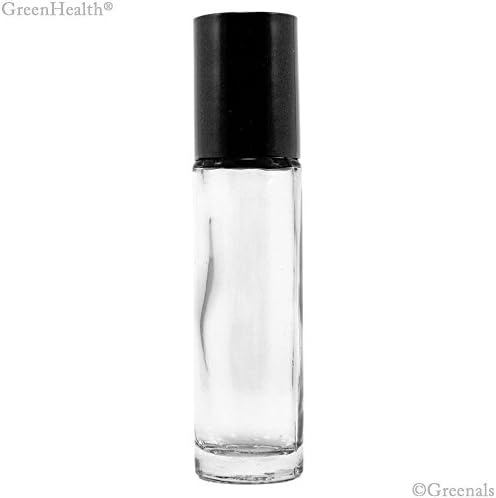 YOOHO 10ml Empty Clear Glass Roll-On Bottles Refillable Essential Oil Perfume Roller Bottles With Plastic Roller (Pack of 8)