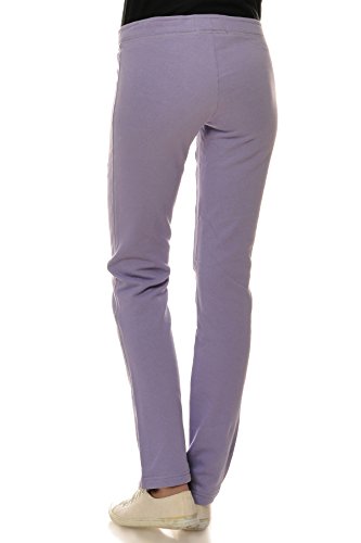 M.Conte Damen Sommer Jogginghose Sweathose ohne Bündchen, lang Jersey-Hose im Sport-Stil mit offenem Beinabschluss S M L XL Rosita - 4