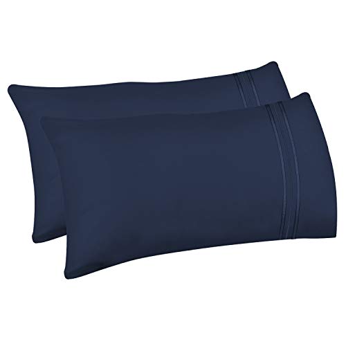 LiveComfort 2 Fundas de Almohada, tamaño Queen, Suave Microfibra cepillada, Lavable a máquina, Antiarrugas, Transpirable