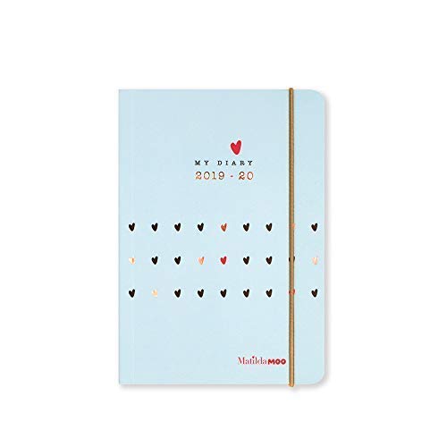 Matilda MOO Agenda giornaliera di metà anno 2019-20, da luglio a luglio, con copertina flessibile, formato A6 (lingua italiana non garantita) A6 Blue Diary