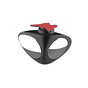 Automaze 3R Car Rear Double View Glass Blind Spot Parking Mirror Adjustable Wide Angle, Blind Spot For Car Tyre (Left)
