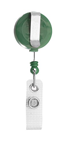 100 x Karteo   Funda para tarjeta y funda protectora con barras de color verde horizontalmente con portacredencial tipo yoyo verde