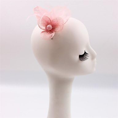 MJW&amp;G Handmade Sinamay Feather Brooch Fascinators Hair clip (more colors) , light green