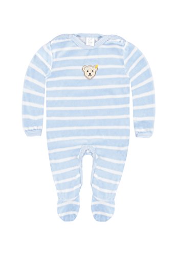 Steiff Baby Boys Strampler Nicky 1/1 Arm Crew Neck Long Sleeve Footies, Blue (steiff Baby Blue Blue 3023), 12 - 18 Months