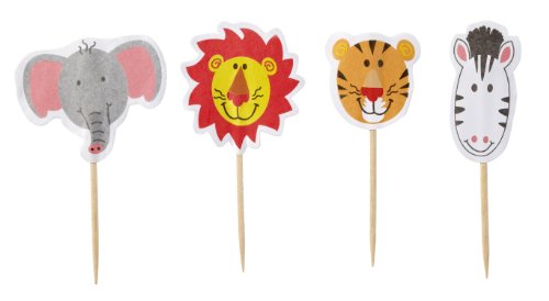 Wilton Jungle Pals Stecker für Cake Pops / Cupcakes, Tiere des Dschungels