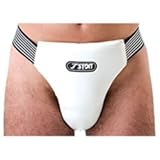 T-Sport Men's Groin Guard ( Colour : White) ( Size : Junior)
