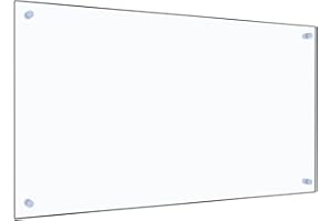 AUVYI Küchenrückwand aus Hartglas 90x50 cm Transparent Spritzschutz Glas Herd Spritzschutz Glas Spritzschutz Küche Glas Spritzschutz Hinter Herd Küchen Wandschutz Glasplatte Küche