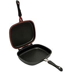 Poêle Nea double face en fonte, noir, 32 cm