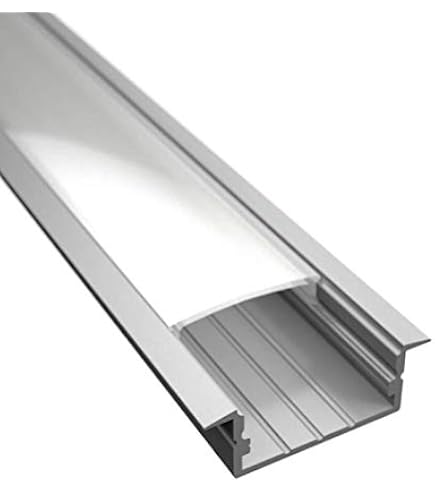 Profilo alluminio bianco 2 mt mod. Luna per strisce Led copertura a scelta