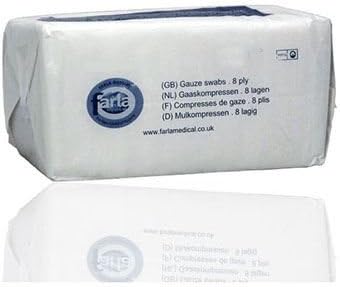 Gauze Swabs - 7.5 x 7.5cm, 8 ply, Sterile (50 x 5 Pieces)