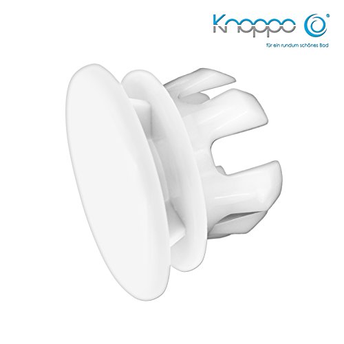 KNOPPO® Waschbecken Überlauf Abdeckung, Überlaufblende – Mirror (weiß) - 2