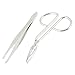 Sourcingmap Stainless Steel Makeup Tool Curved Tip Eyebrow Tweezers Trimmer