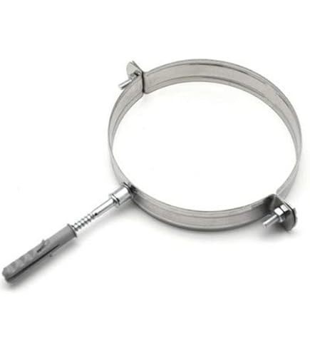 Collare Fissaggio Regolabile Per Canna Fumaria | Acciaio Nero Fino A 400°C | Per Stufe A Legna | DN 150 - Foto 2