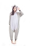 Unisex Adult Kigurumi Grau Koala Tier Cosplay Neuheit Homewear Onesies Nachtwäsche erwachsene Karikatur Karneval Weihnachten Halloween-Kostüm -