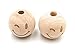 Produktbild 20 Holzperlen Holz Kugeln Perlen mit Smiley Gesicht Augenzwinkern 20mm DIY