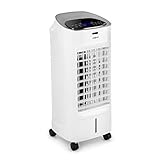 OneConcept Coolster WhiteLine - 4 en 1, Rafraîchisseur d'air, Ventilateur, 3 Niveaux de Puissance, Réservoir d'eau de 4 litres, Ioniseur, Humidificateur, Blanc