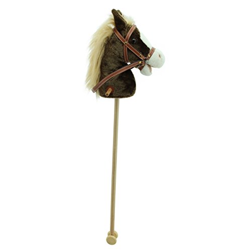 Sweety Toys 6410 Steckenpferd MISS CHOCOLATE mit beiger Mähne- Funktion Galoppgeräusch und Pferdegewieher - 4