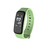 Stilvolles Design C1S 0,96 Zoll Smart Armband Smart Band Blutdruck Herzfrequenz Monitor Fitness Tracker Smart Watch IP67 Wasserdicht Schrittzähler Bluetooth Armband für Android 4.4 iOS 8.5 (Grün) Blau