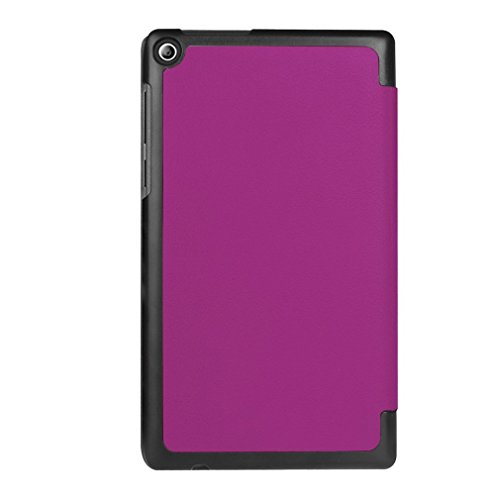 SZHTSWU® für Lenovo Tab2 A7-20F Hülle, Ultra Dünn PU Leder Shell Tablette Case Schutzhülle Flip Leder Tasche mit Ständer Etui für Lenovo Tab 2 A7-20 (7 Zoll) Tablet-PC (Lila) - 3
