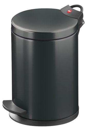 Hailo 0704-859, T2 S, Tret-Kosmetikeimer, 4 Liter, stahlblech schwarz