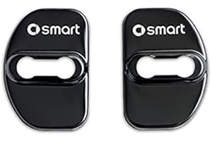 BRALEM 2 Pezzi Auto Coperchio Serratura Portiera per Smart 453 451 450 Fortwo Forfour, Antiruggine Anti Corrosivo Copri Serrature Portiere Coperture Protettive Accessori Protezione Interni