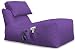 Produktbild Lying Beanbag Gaming Sitzsack ohne Hocker, für XBOX360, XboxOne, PS4, Nintendo Switch, Smartphone, Nintendo DS, Made in Germany, mit seiten Tasche (Braun, 120 x 65 x 40 cm) (Lila, 120 x 65 x 40 cm)