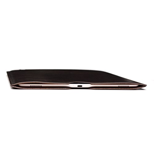 Kunst Leder iPad Pro Sleeve – Tablet-Hülle von Dockem; Schlank, Einfache und Professional Vorstand mit weicher Mikrofaser gefüttert Filz Dunkelbraun Basic-Synthetic-Leder Schutzhülle Tablet Tasche Cover für iPad Pro 12.9 - 5
