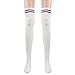 Produktbild LuckyGirls Neue Universitätsartart und weise Oberschenkel hohe Socken mädchen baumwoll hochrohrsocken (Weiß)