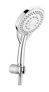 Luxurious Adjustable Multi flow (3 flow) Bathroom ABS Hand Shower Set with 1.5 meter flexible SS Shower Tube and Wall Hook