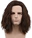 Price comparison product image Karlery Men Fluffy Short Curly Brown Wig Halloween Cosplay Wig Anime Costume Wig (1)