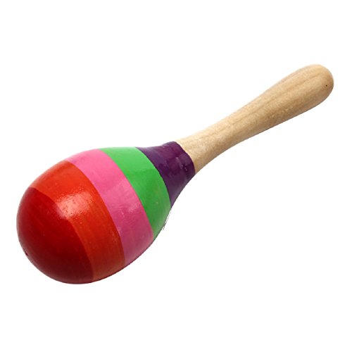 Malloom® Funny Baby Kid Percussion Musical Sand Hammer Rattle Wooden Toy (Random Color Delivery)
