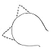 TOOGOO(R) Korean Cat Ear Party Pearl Crystal Rhinestone Headband Headwear Punk Hair Wrap Silver