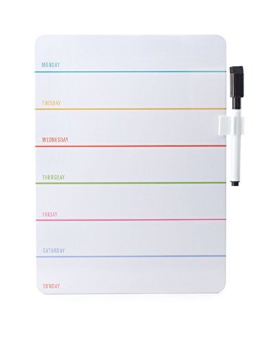 Ardoise Kikkerland effaçable à sec Semainier 24 x 19 cm