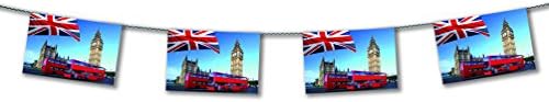 Deco Party UK London Bus flag bunting 15ft/4,50m lengths