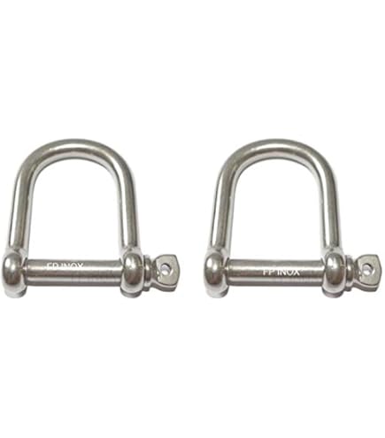 Manille torse 10mm Axe Imperdable Long 80mm inox 316 ( Lot 2 Pièces