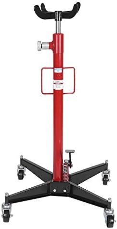 Cartkningts Vertical Telescopic Car Transmission Jack 1100 Lbs/500kg Professional Hydraulic Motor Gearbox Lift Swivel Wheels Lift