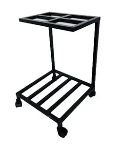 P P CHAIR Office Home Double Inverter-Battery Trolley Stand in 1 inch Pipe (Movable Trolley) with Height 26 inch (Trolley Suitable for All Type Inverter-Batteries) with Wheels