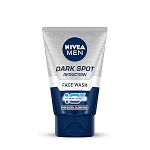 NIVEA Men Face Wash, Dark Spot Reduction, for Clean & Clear Skin with 10x Vitamin C Effect, 100 g