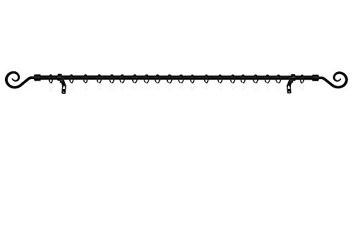 Lichtblick GKR16.130.02 Gardinenstange Kringel, 16 mm, ausziehbar 150 – 265 cm – Metall, Schwarz - 3