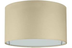 Wogati® Premium Lampenschirm E14/E27 Baumwolle | Beige, Ø40cm Höhe 25cm | Für Stehlampe, Hängelampe und Tischlampe